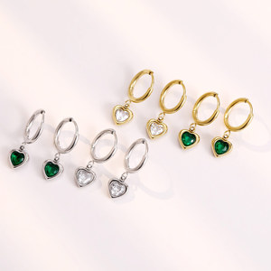 Light Luxury PVD Gold Plated <strong>Stainless</strong> <strong>Steel</strong> Zircon Drop Earring for Girlfriend Lady Everyday <strong>Jewelry</strong> - Product Image 1