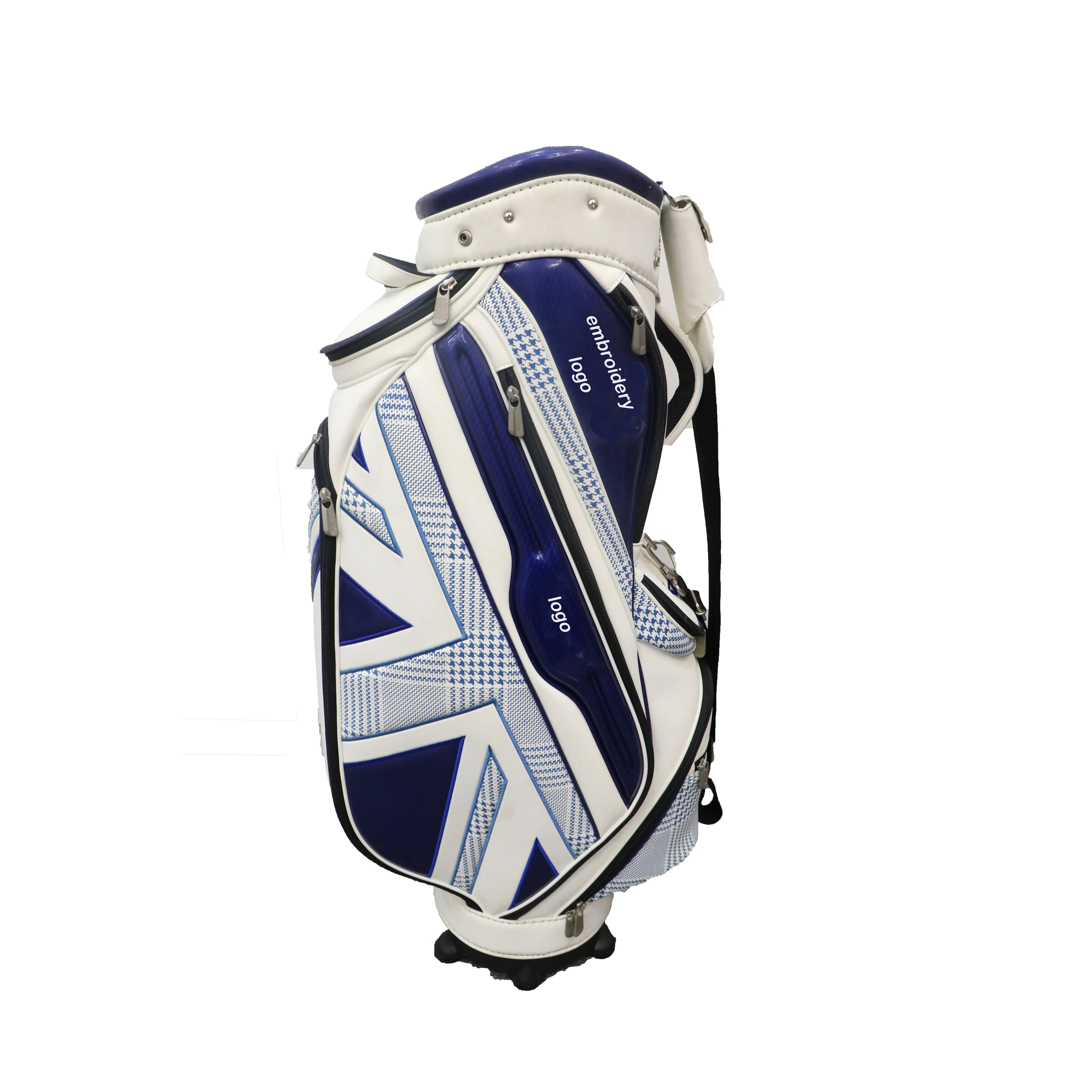 Warranty for three years!!! custom logo PU detachable shoulder strap cart bag single shoulder strap 5 way golf bag