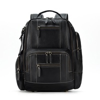 Sac à dos vintage en cuir véritable pour hommes, sac à dos pour ordinateur portable 15,6 pouces, sac à dos de voyage et de camping 24L