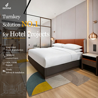 Zeitgenössisches Maßgefertigtes Hotelzimmer-Möbelset Modern für Vier-Sterne-Hotels Komplettes Gästezimmer für Hotels Apartment-Projekte