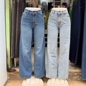 Jeans Skinny a Vita Alta da <span class=keywords><strong>Donna</strong></span>, Traspiranti, Lavaggio Chiaro, Eleganti, Stile Bohémien, <span class=keywords><strong>Pantaloni</strong></span> Dritti <span class=keywords><strong>alla</strong></span> <span class=keywords><strong>Caviglia</strong></span> - Product Image 3