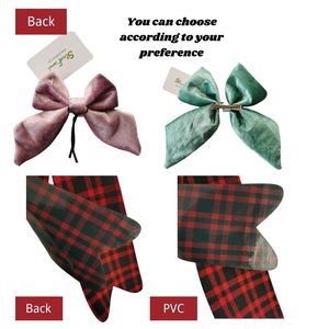 <span class=keywords><strong>Fiocco</strong></span> in nastro decorazione per porte ad albero Glitter fiore tessuto in velluto decorazioni grandi cravatta bianca rossa per esterni Mini grandi fiocchi di natale - Product Image 3