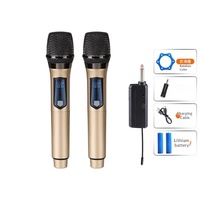 Microphone sans fil portable modèle FH, directeural, cardioïde, 2.4G, rechargeable, pour studio à domicile, karaoké et chant en direct