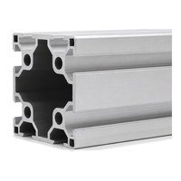 Profilé en aluminium à rainure en T norme européenne 6060, 6063-T5 60x60 pour la construction de cadres de machines de ligne d'assemblage, structure de bâtiment, découpe CNC