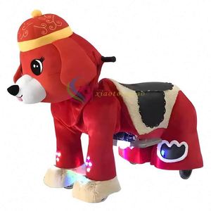 Vente directe usine – Voiture électrique en peluche pour enfants, à batterie, avec projecteur, motif animal, à pédales, télécommandée, démarrage facile - Product Image 2