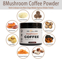 Mélange de café aux champignons OEM/ODM - Énergie naturelle à base de plantes et goût doux, favorise la concentration quotidienne et le calme, renforce l'immunité 4.oz 113g