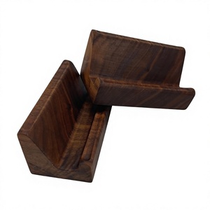 AZ ENTERPRISES AZE-WCH023 Porte-cartes de visite en bois personnalisé vierge, support de cartes de visite en bois massif, couleur bois naturel, promotionnel - Product Image 4