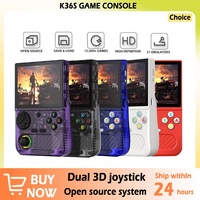 K36S Console de jeu portable blanche rétro de 3.5 pouces avec mémoire de 64 Go et 20000 jeux pour cadeaux pour enfants