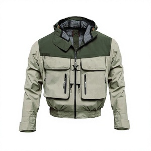 Chemises de pêche à capuche pour hommes, prêtes à être expédiées, vert clair, UPF 35, 100% polyester, manches longues, imperméables, séchage rapide, respirantes - Product Image 3