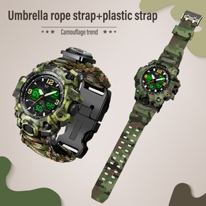 23 in 1 Multifunction Waterproof Camping Camouflage Black Plastic Digital Sport Wristwatch Men Wrist Outdoor <strong>Survival</strong> <strong>Watch</strong> - Product Image 3