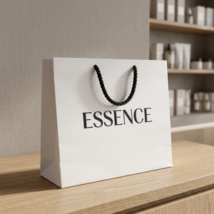 Custom Pink Paper Shopping <b>Bags</b> Flat Handles Luxury Style Recyclable Art Paper Standard <b>Bag</b> Offset Printing Your Logo Gift <b>Craft</b> - Product Image 2
