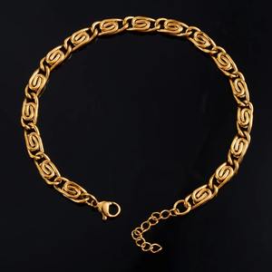 <span class=keywords><strong>Bracelet</strong></span> torsadé unique en acier inoxydable pour femmes et hommes, chaîne de cheville/main avec rallonge, accessoires de bijoux d'été - Product Image 2