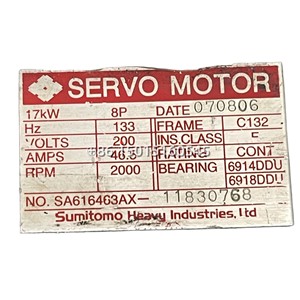 เครื่องฉีด Sumito.mo 17KW 8P มอเตอร์ SA616463AX การขายและการบำรุงรักษา - Product Image 6