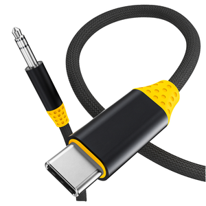 USB C 公头转 3.5 毫米公头音频适配器电缆 1.2M 专业编织护套，适用于汽车扬声器、耳机、麦克风、电脑 - Product Image 2