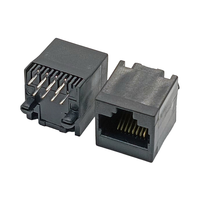52D Vertical DIP RJ45 Todo-Plástico 8P8C Pin chapado en oro Material PBT Solderable Enchufe de red RJ45 Conector de producto Jack