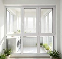 Ventana Abatible de Aleación de Aluminio con Rotura de Puente Térmico, Insonorizada, Aislante, Ahorradora de Energía, Diseño Moderno, Alta Calidad