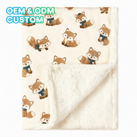 Couverture en polaire personnalisée Ujoy, sans boulochage, sans perte de poils, confortable, motif animal, rectangulaire, double face, chaude