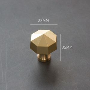 Lỗ duy nhất Brass xử lý cho tủ American bát giác nhỏ ngăn kéo tủ giày cho phòng ngủ văn phòng sử dụng với thiết kế đơn giản - Product Image 3