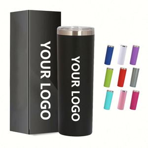 Mug à café personnalisé avec logo 16 oz pour boissons et thé, bouteille d'eau de transport, mug de voyage ultra léger, gobelet isotherme en métal - Product Image 1