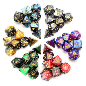 Juego de Dados de Aleación de Zinc de Alta Calidad, 7 Piezas, <span class=keywords><strong>Números</strong></span> <span class=keywords><strong>en</strong></span> <span class=keywords><strong>Cursiva</strong></span> Grabados, Puntos/Marcas, Logotipo, MOQ 1000, D&D Dungeons and Dragons - Product Image 4