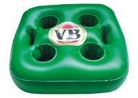 Porte-gobelet flottant gonflable personnalisé pour piscine Porte-boisson en PVC Plateau à boissons Flotteur de piscine