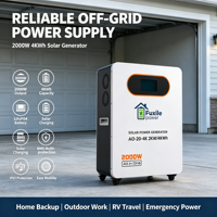 Générateur solaire tout-en-un pour la maison, le camping, les voyages en camping-car, les situations d'urgence en plein air, grande capacité 2000W 4000Wh, sur roues