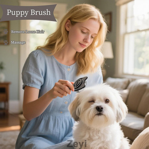 Brosse pour animaux de compagnie réglable avec logo personnalisé et design oreilles de chat – Outil de toilettage à poils doux pour Yorkie, Maltese, Shih Tzu, petits chiens, usage domestique - Product Image 6
