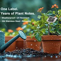 Etiquetas Personalizadas para Plantas de Acero Inoxidable con Código QR Impreso con UV, Escanea para Rastrear el Cuidado de las Plantas, Color Personalizado, Etiquetas Impermeables para Exteriores