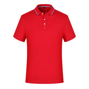 Polo de Alta Calidad para Hombre, Color Rojo Sólido, Manga Corta, Resistente al Agua, Tela Lisa - Product Image 1