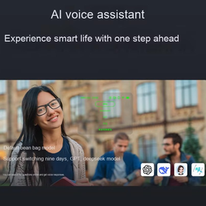 แว่นตาแปลภาษาอัจฉริยะพร้อมหน้าจอสี OLED ระบบสัมผัสไร้สายผู้ช่วย Ai สำหรับการแปล<span class=keywords><strong>ภาษา</strong></span>เพลงและการโทร - Product Image 2