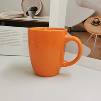 Mug en céramique émaillée colorée de style européen et américain, avec poignée, moderne, simple, créatif, logo imprimé, résistant aux hautes températures