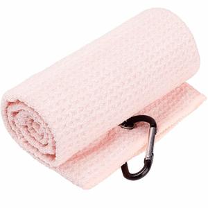 New Design Custom Woven Outdoor Sport Microfiber Accessories Golf Towel With <b>Brush</b> - Product Image 3