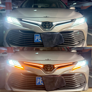 Modification spéciale de la lumière LED avant traversante, lumière de connexion de la calandre avant, lumière de circulation dynamique <span class=keywords><strong>pour</strong></span> Toyota Camry 2018-2019 - Product Image 5