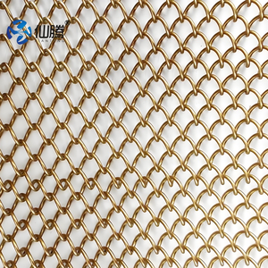 Maille décorative en métal 304 maille tissée décoration <span class=keywords><strong>de</strong></span> mur rideau d'hôtel maille d'extension <span class=keywords><strong>de</strong></span> plaque d'aluminium <span class=keywords><strong>de</strong></span> rideau en métal - Product Image 3