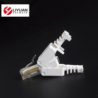 8p8c cat6 RJ45 toolless conector macho