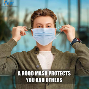 Khẩu trang dùng một lần màu xanh da OEM ODM 100 chiếc, khẩu trang dùng một lần màu đen với bao bì tùy chỉnh - Product Image 4