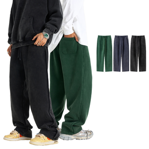 Pantalons de survêtement pour hommes en coton et polyester, personnalisables, vente en gros - Product Image 1