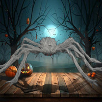 Grande décoration d'Halloween transfrontalière : Araignée en peluche grise effrayante et réaliste, idéale pour les farces et fournitures de fête - Chine Z290