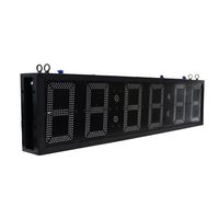 Feibot extérieur étanche LED horloge 6 chiffres Double face course minuterie
