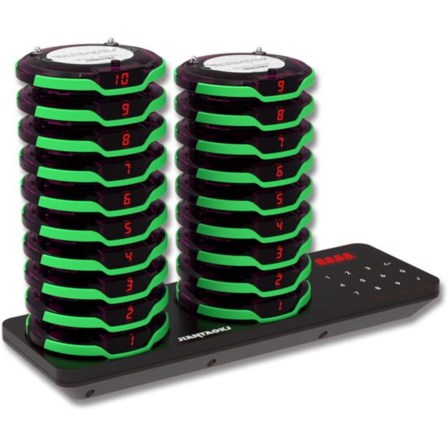 Restaurant Pager Wireless Calling System 16 Pagers for Restaurant Coffee Shop Church Queuing System