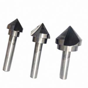 Fraise à rainurer en V à double denture à 90 degrés en carbure pour le travail du bois avec fraise à chanfreiner et fraise à graver - Product Image 1