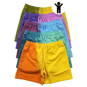 Pantalones cortos de playa para niños, bañadores con cambio de color, venta al por mayor