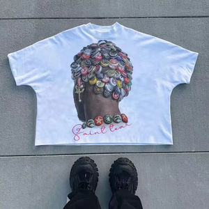 เสื้อยืดแฟชั่น Boxy รุ่นสั้นสำหรับผู้ชายเสื้อคอตตอน100% พิมพ์ลายกราฟิกเสื้อผ้าแนวสตรีทเสื้อ Y2K สุดหรูคุณภาพสูง - Product Image 3