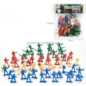 Lindo Mini plástico estático soldados conjunto juguetes traje militar para niños - Product Image 4
