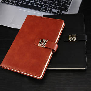 Agenda de cuero PU con tapa dura, cuaderno con impresión personalizada, cubierta de Color A5 con hebilla, 2022 - Product Image 4