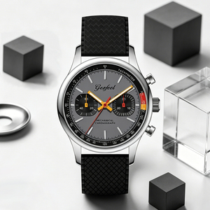 40mm <b>Chronograph</b> <b>Automatic</b> Mechanical Watch Sapphire Crystal 50M Waterproof Fluororubber Strap Men Sports Wristwatch - Product Image 2