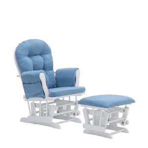 Chaise d'<span class=keywords><strong>allaitement</strong></span> en bois <span class=keywords><strong>confortable</strong></span>, blanche, pour maman enceinte, berceau, <span class=keywords><strong>allaitement</strong></span>, inclinable, berçante pour l'<span class=keywords><strong>allaitement</strong></span> - Product Image 6