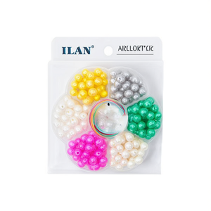 ILAN <b>Bead</b> <b>Set</b> 10x10cm Multicolor Pearls for Jewelry Making - Product Image 2