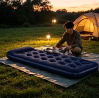 Matelas de camping autogonflant avec pompe à pied intégrée en TPU, léger et souple, pour la randonnée et le camping en extérieur