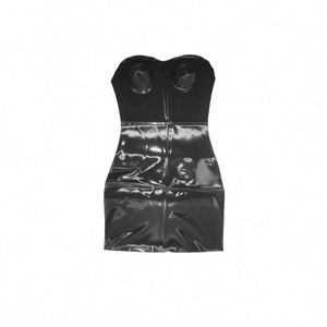 Moulage unique Sexy Latex Vêtements <span class=keywords><strong>Noir</strong></span> Latex Tube Top Robe Latex Jupe Serrée Vêtements Sexy Lingerie En Gros - Product Image 2